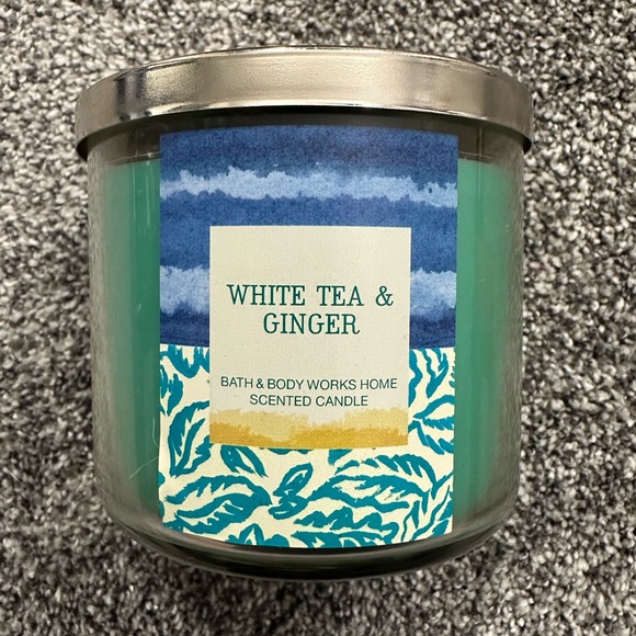 Bath & Body Works Other New White Tea And Ginger Bath And Body Works 3 Wick Candle Poshmark